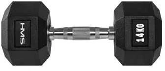 HMS Hex Pro guminis hantelis 1 x 14 kg