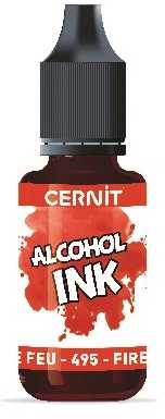 Hobby2You Carioca Cernit alkoholinis rašalas 20ml ugniai raudonas