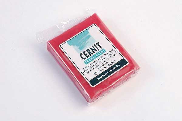 Cernit Translucent modelino 56g, spalva 474 RUBY Raudonas