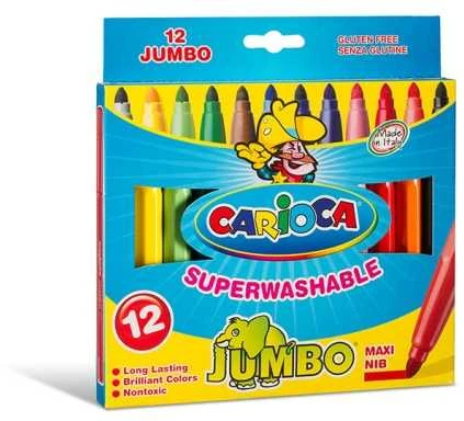 Flomasteriai CARIOCA JUMBO, 12 spalvų