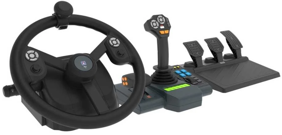 HORI – ūkininkavimo valdymo sistema, skirta asmeniniam kompiuteriui (Windows 11/10), skirta ūkininkavimo simuliatoriui su viso dydžio vairu, valdymo skydeliu ir pedalais