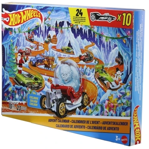 Kalendorius adventinis Mattel Hot Wheels 2026 10 automobilių 1:64 (JLG41)