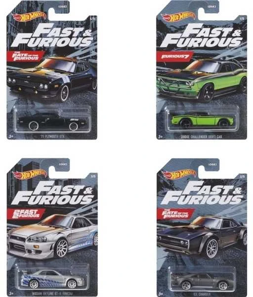Mattel HOT WHEELS automodeliukai iš filmo Greiti ir įsiutę (HNR88)