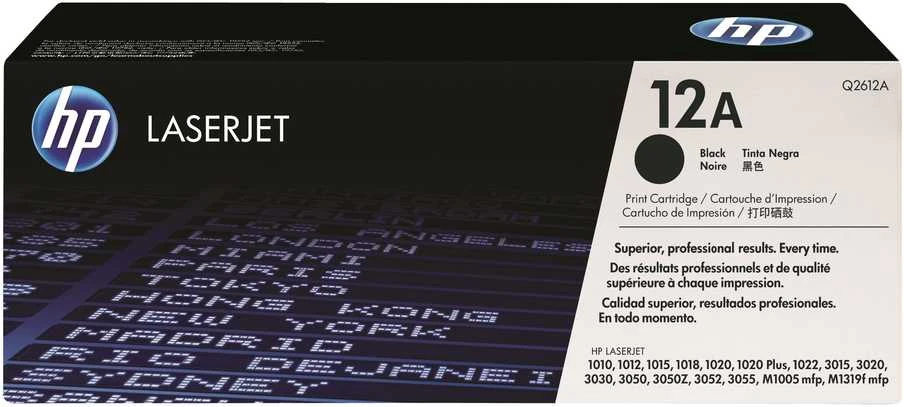 Hewlett Packard (HP) HP 12A 2 pak. Juodas Toneris kasetė, 2x2000 puslapių, skirta LaserJet 1018,1020,3020,3030,3055
