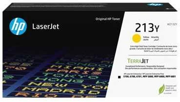 Originali Hewlett Packard (HP) HP 213Y Geltona LaserJet dažų kasetė