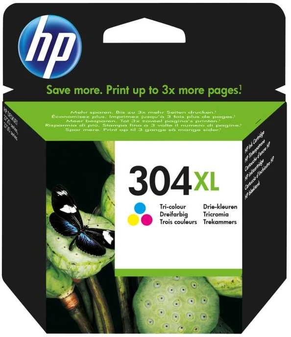 Hewlett Packard (HP) HP No.304 XL (N9K07AE), trispalvė kasetė rašaliniams spausdintuvams