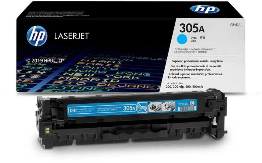 Hewlett Packard (HP) HP 305A žydra tonerio kasetė, 2600 puslapių, skirta HP Color LaserJet Pro M375NW, Pro M475DN, M451dn spausdintuvams