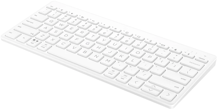 HP 350 kompaktiška kelių įrenginių belaidė Bluetooth klaviatūra, balta
