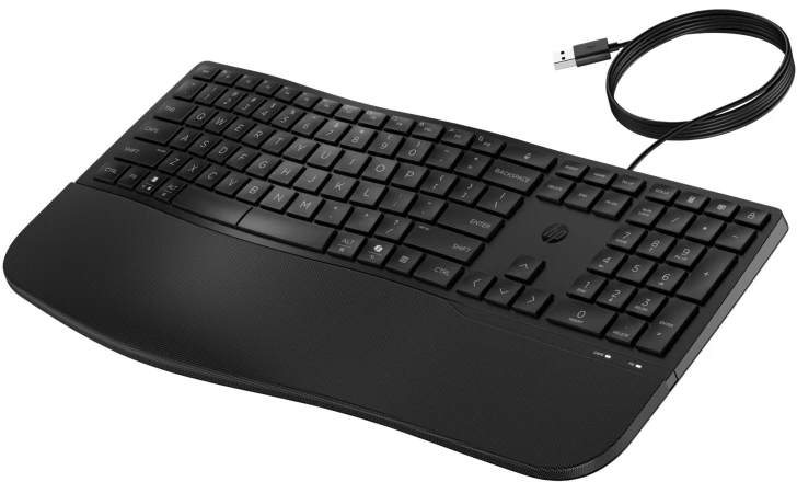 HP 485 Comfort laidinė klaviatūra, viso dydžio (100 %), laidinė, USB, membraninė, juoda