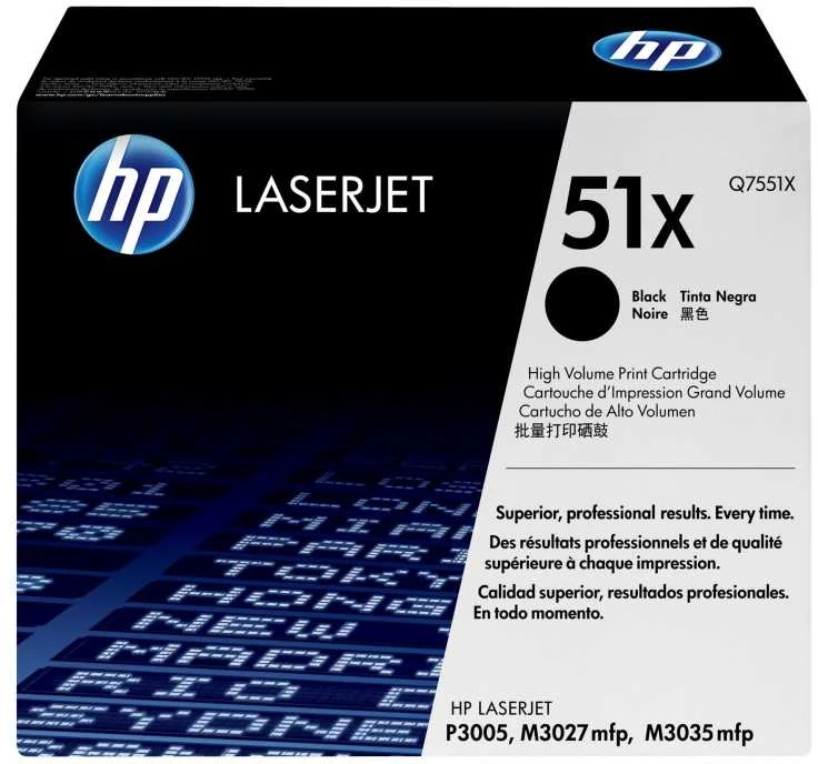 Hewlett Packard (HP) HP Toneris Juodas 51X for LaserJet P3005/M3035mfp/M3027mfp (13,000 pages)