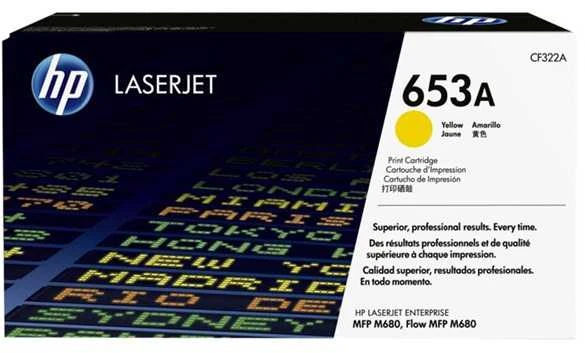 Hewlett Packard (HP) HP No.653A (CF322A), geltona kasetė