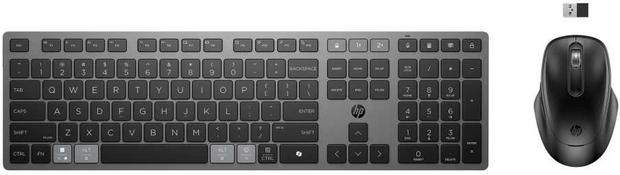 Klaviatūra ir pelė Kit HP 725 Multi-Device Rechargeable Belaidis rinkinys