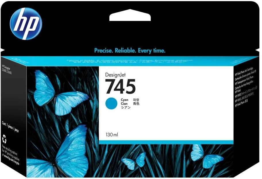 Hewlett Packard (HP) INK CARTRIDGE NO 745 CYAN/130ML