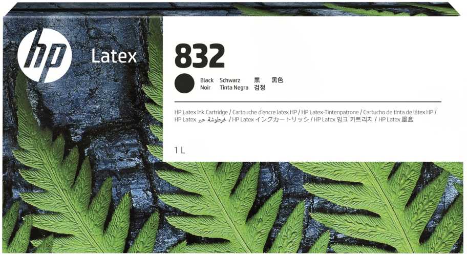 Hewlett Packard (HP) HP 832 1L Juodas Latex Ink Cartridge