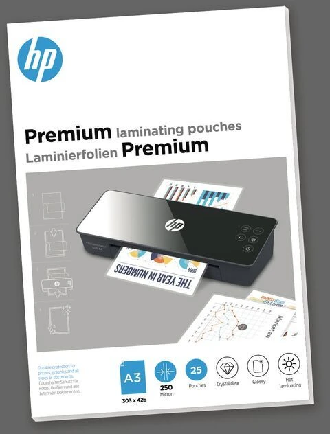 HP 9128, blizgus, permatomas, DIN A3, 303 mm x 426 mm, terminis, 0,25 mm, 307 mm