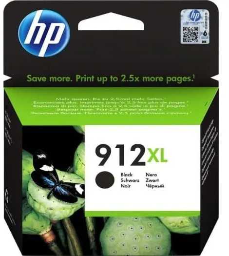 Hewlett Packard (HP) HP 912XL didelio našumo juodas rašalas