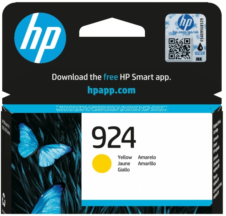 Originali Hewlett Packard (HP) HP 924 Geltona rašalo kasetė