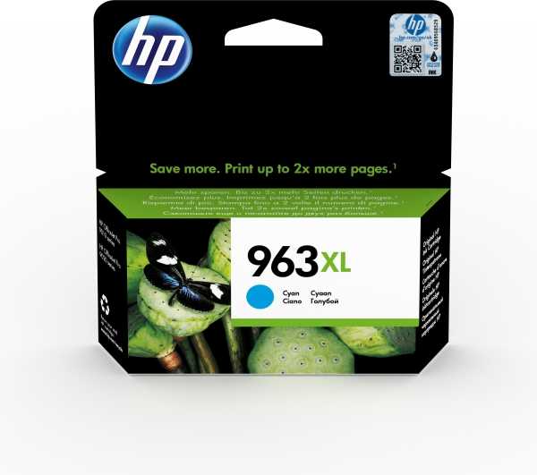 Hewlett Packard (HP) HP 963XL didelio našumo žalsvai mėlyna originali rašalo kasetė
