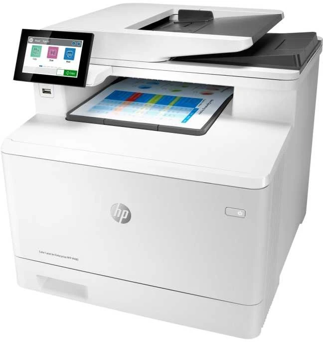 Hewlett Packard (HP) HP Color LaserJet Enterprise MFP M480f AIO All-in-One Spausdintuvas - A4 Color lazerinis, Spausdinti/Kopijuoti/Dual-Side Scan/Faksas, Automatinis dokumentų tiektuvas, Auto-Duplex, LAN, 27ppm, 4800 pages per mėnesį (pakeičia M577f)