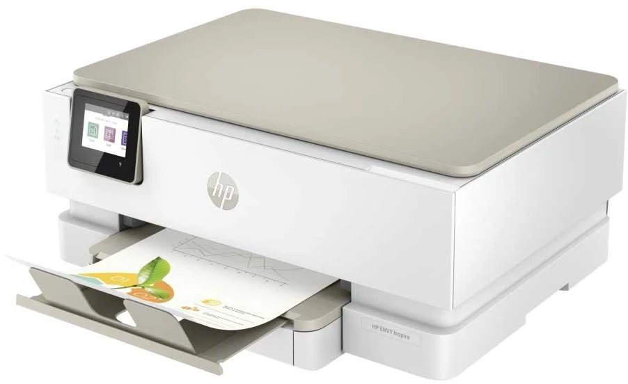 Hewlett Packard (HP) HP ENVY Inspire 7220e belaidis daugiafunkcis spalvotas spausdintuvas, momentinio rašalo kopijavimo aparatas, skaitytuvas, terminis rašalinis spausdintuvas, spalvotas spausdinimas, 4800 x 1200 DPI, A4, tiesioginis spausdinimas, smėlio spalvos