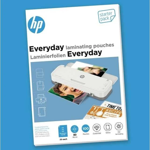HP Folie laminacyjne Everyday, 25 x (A4, A5, A6, B-Card), 80 mic, 100 vnt.
