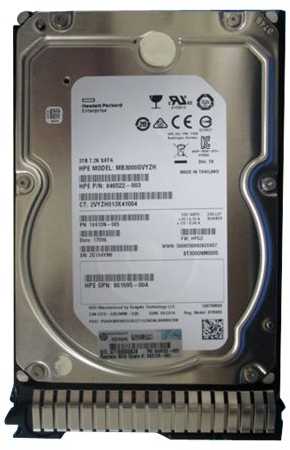 Hewlett Packard (HP) HP 3 TB 3,5 colio SATA III (6 Gb/s) serverio diskas (862129-001)