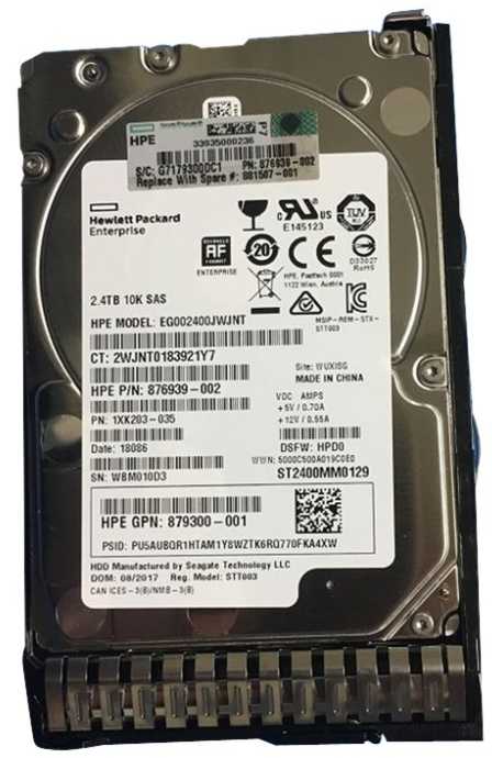 Hewlett Packard (HP) HPE 881507-001 2,4 TB 10 000 aps./min. 2,5 col. SAS standartinis standusis diskas