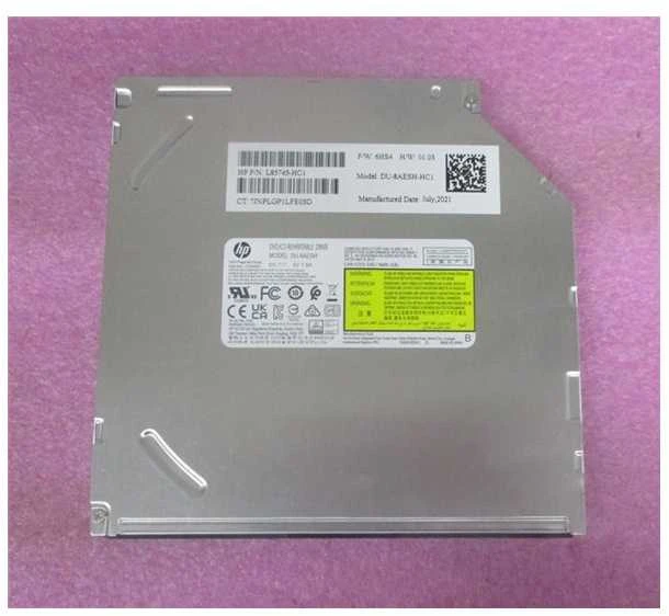 HP nešiojamojo kompiuterio DVD įrenginys su technine etikete