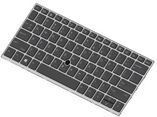 HP L13697-B31 klaviatūra, skirta EliteBook 735/830 G5/G6, su apšvietimu, su taškiniu valdikliu, EURO