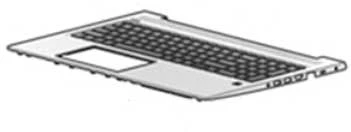 Klaviatūra Hewlett Packard (HP) HP Top Cover W/Kb Cp Uk