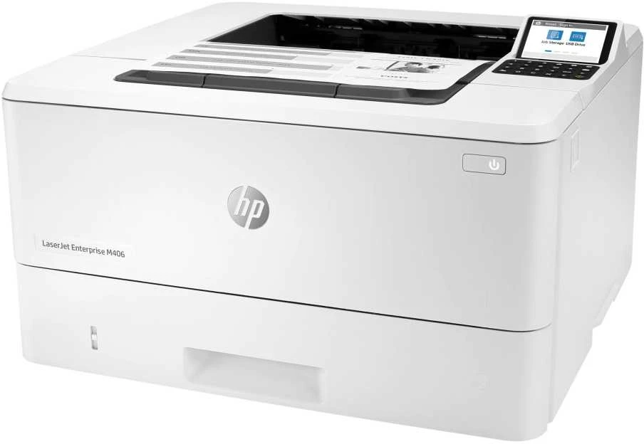 Hewlett Packard (HP) HP LaserJet Enterprise M406dn Spausdintuvas - A4 Mono lazerinis, Print, Auto-Duplex, LAN, 38ppm, 900-4800 pages per month