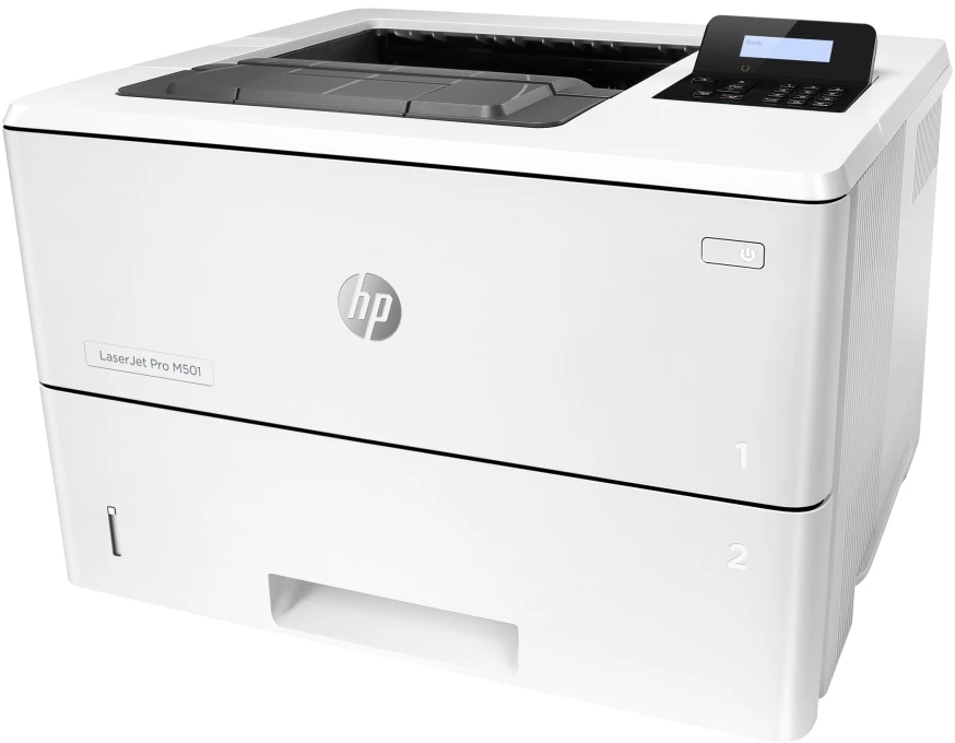 Hewlett Packard (HP) HP LaserJet Pro M501dn Spausdintuvas - A4 Mono lazerinis, Spausdinimas, Automatinis dokumentų tiektuvas, Auto-Duplex, LAN, 43ppm, 1500-6000 puslapių per mėnesį (pakeičia P3015dn)