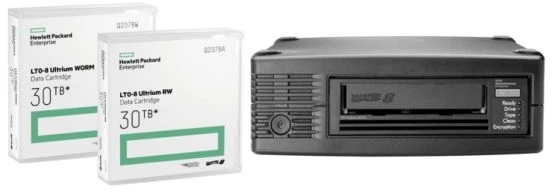 Hewlett Packard (HP) HPE LTO-8 Ultrium 12TB / 30TB KIRMAS BE ETIKETĖS