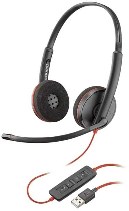 HP Poly Blackwire 3220 Stereo USB-C Ausinės +USB-C/A Adapteris