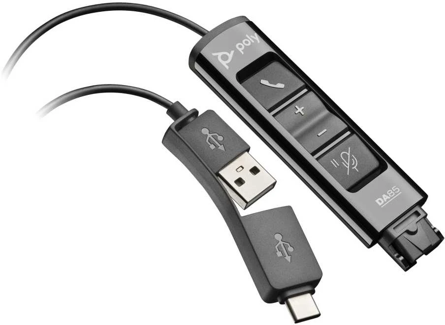 HP Poly DA85 plačiajuostis QD USB adapteris (USB-A ir USB-C)