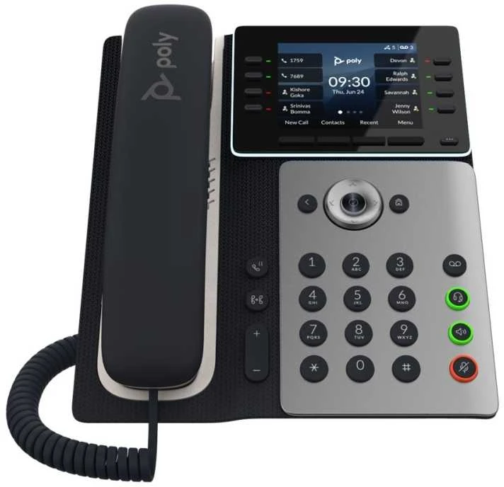 HP Poly Edge E300 IP telefonas su PoE