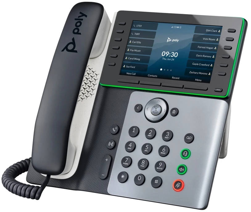 Hewlett Packard (HP) Poly Edge E550 IP telefonas, PoE