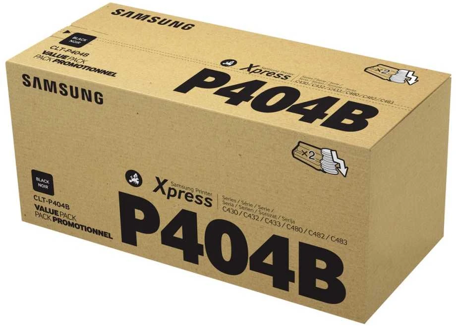 Hewlett Packard (HP) Samsung Dviguba pakuotė CLT-P404B/ELS (SU364A), juoda kasetė