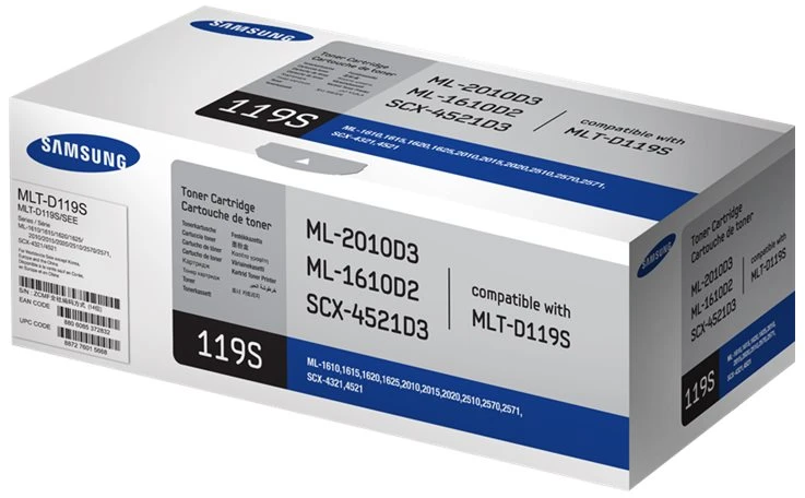 Hewlett Packard (HP) SAMSUNG MLT-D119S juodos spalvos dažų kasetė