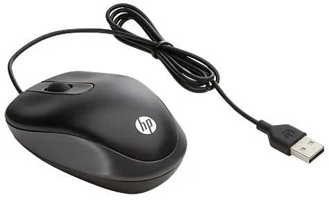 Hewlett Packard (HP) HP USB kelioninė pelė, skirta abiem rankoms, optinė, USB A tipo, 1000 DPI, juoda