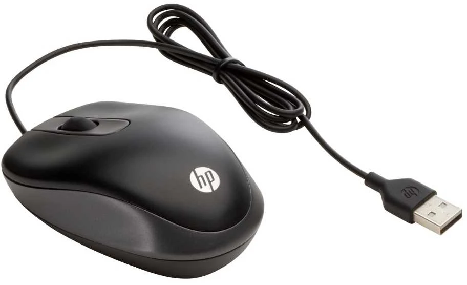 Hewlett Packard (HP) HP USB su laidu 1000 dpi Lightweight Travel Pelė - Juodas
