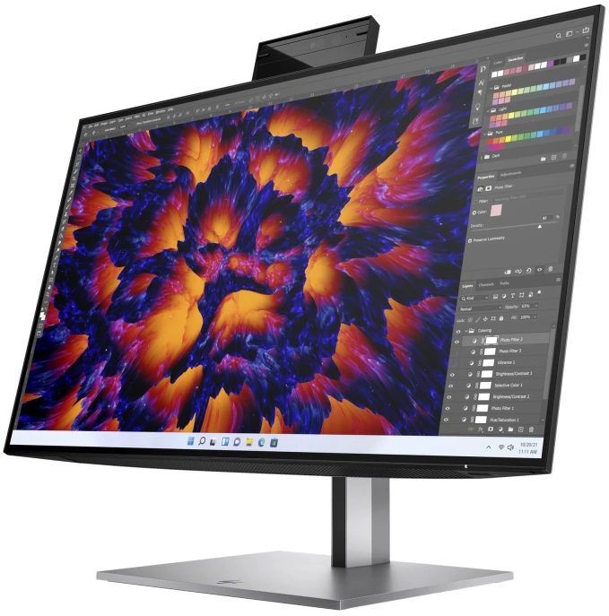 Monitorius HP Z24m G3 QHD Conferencing Ekranas, 60.5 cm (23.8"), 2560 x 1440 pikselių, Quad HD, LCD, 5 ms, Sidabrinis