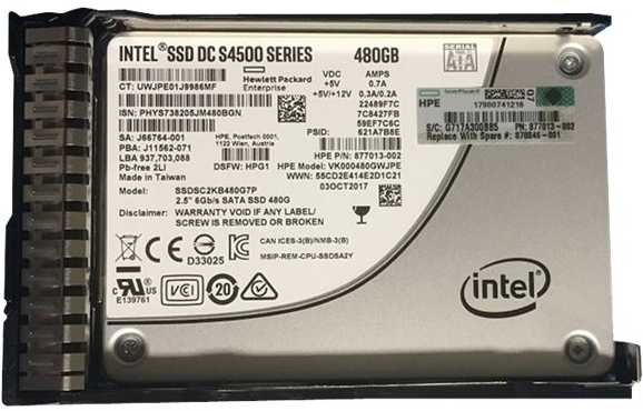 HP 480 GB 2,5 colio SATA III (6 Gb/s) serverio diskas (878846-001)
