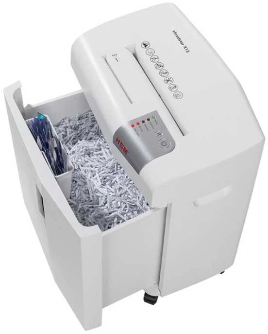 HSM 1057121 HSM Shredstar X13 - skersinis pjūvis 4,0x37mm / 13 lapų 80 g / 23 l šiukšliadėžė / P-4