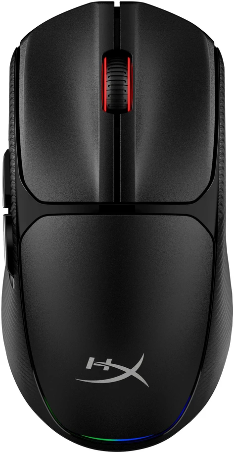 HyperX Pulsefire Fuse belaidė žaidimų pelė (juoda), universali abiem rankoms, optinė, RF belaidė + Bluetooth, 12000 DPI, juoda