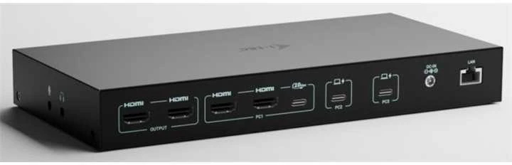 „I-tec USB-C KVM Dock PRO 3“ 3 pagrindiniams kompiuteriams