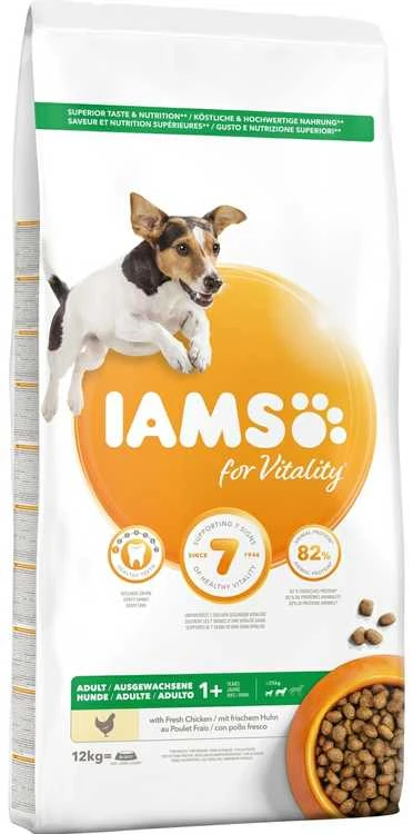 IAMS for Vitality Adult Small & Medium - sausas šunų maistas - 12 kg
