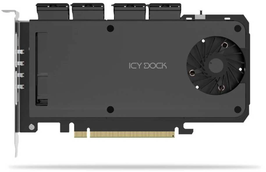 Icy Dock NVMe adapteris su integruotu aušinimo ventiliatoriumi