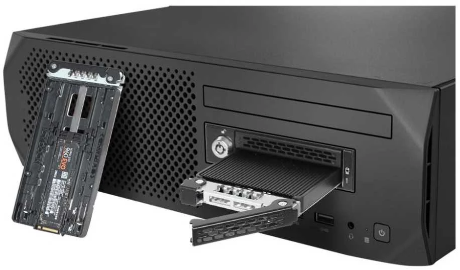 Carruzzo Icy Dock MB833M2K-B saugojimo diskų korpusas SSD korpusas Juoda M.2