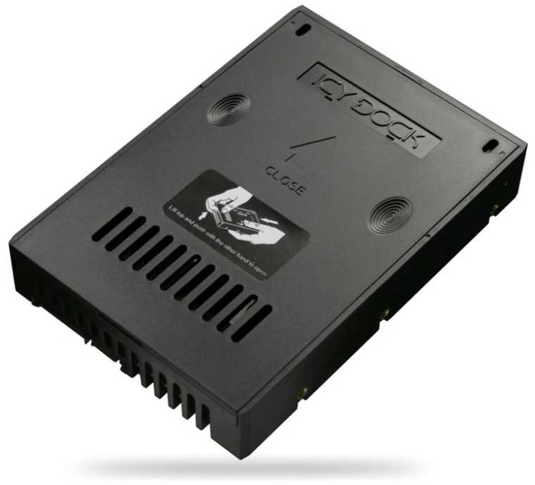 Icy Dock MB882SP-1S-2B, Plastikas, Juoda, 101 mm, 145 mm, 25 mm, 163,3 g